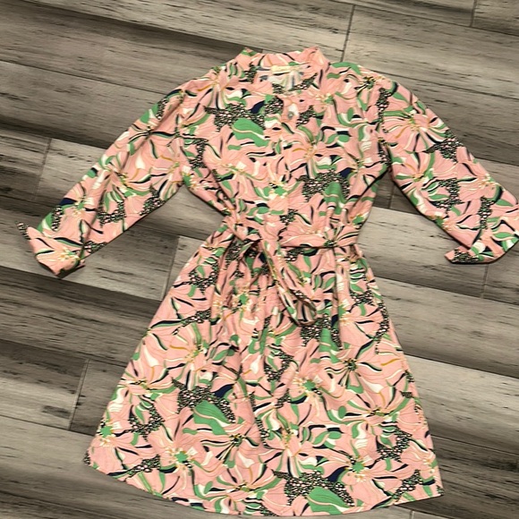 J’Da Palm Beach Dresses & Skirts - Chic Pink and Green Floral Dress